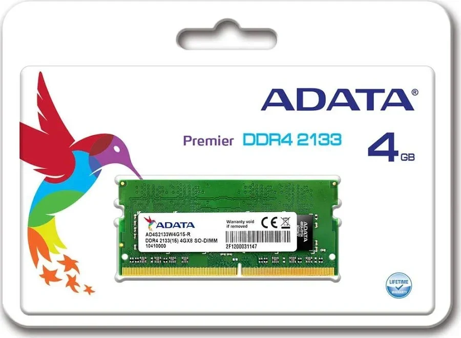 ADATA 4GB DDR4 2666MHz Laptop Memory SODIMM PC4-2666 260-Pin RAM ADA4S2666W4G19